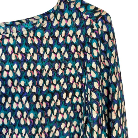Ann Taylor Colorful Teal Blouse Top Shirt XS - Picture 4 of 10